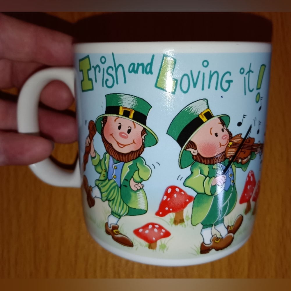 VTG Russ St Patrick's Day Irish & Loving It Mug Coffee, Tea, Drink Mug Irish Mug